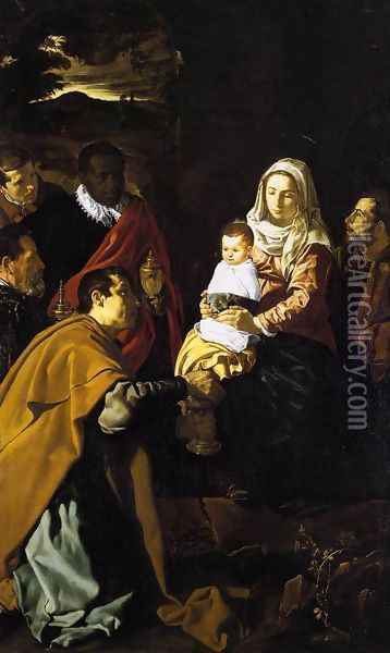 The Adoration of the Magi 1619 Oil Painting - Diego Rodriguez de Silva y Velazquez
