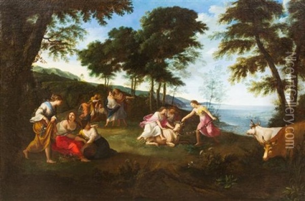 The Rape Of Europa Oil Painting - Pier Francesco Cittadini