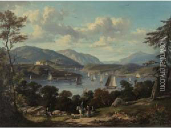 Hudson River From West Point Oil Painting - Victor DeGrailly