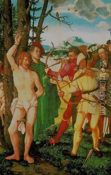 Martyrdom of St. Sebastian Oil Painting - Hans Baldung Grien