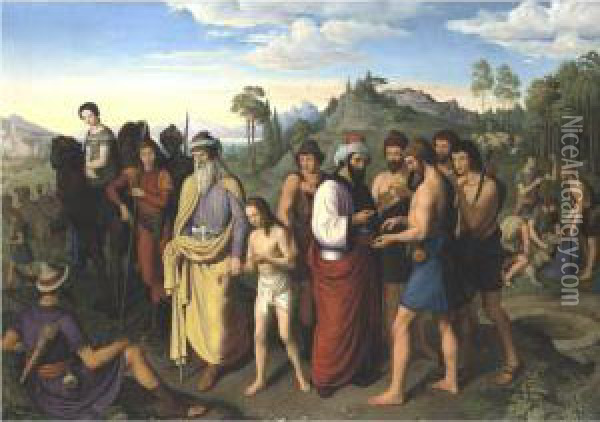 Joseph Being Sold Into Slavery Oil Painting - Alexander Maximilian Seitz