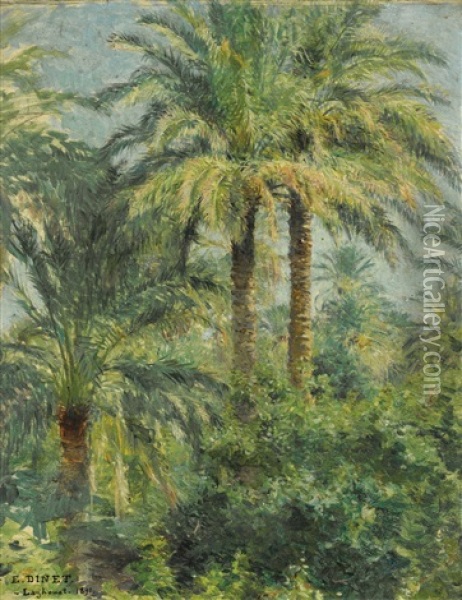 Palmiers Oil Painting - Alphonse Etienne Dinet