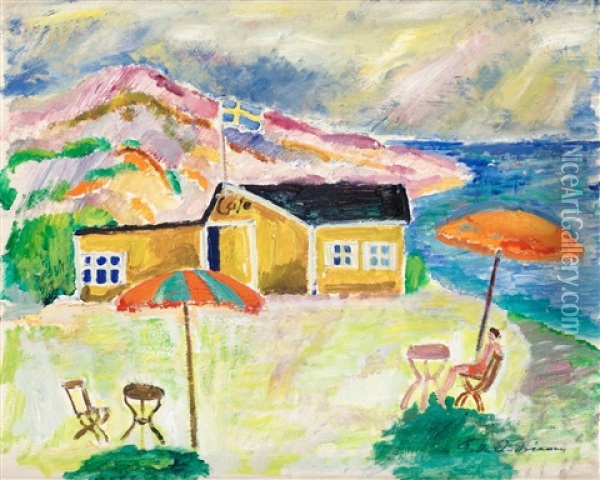 Motiv Fran Styrso-tangen Oil Painting - Folke Andreasson
