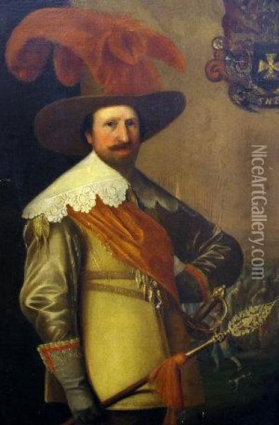Portrait Of A Noble Man Oil Painting - Michiel Jansz. Van Miereveldt
