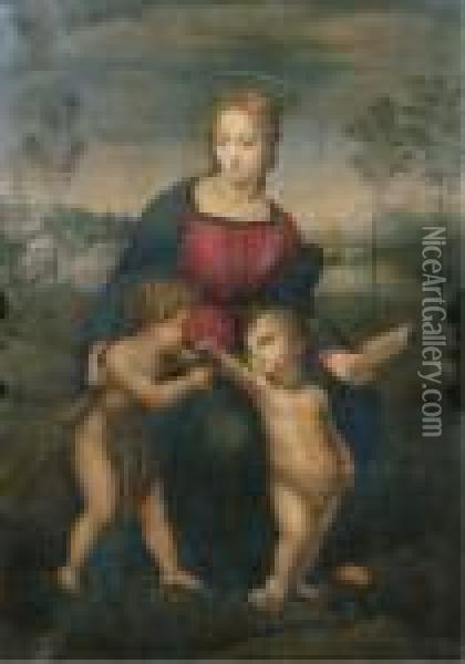 The Madonna Of The Bullfinch Oil Painting - Raphael (Raffaello Sanzio of Urbino)