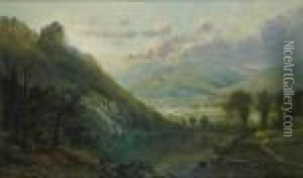 Nebraska Notch, Green Mountains, Vermont Oil Painting - Edmund Darch Lewis