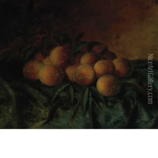 Peaches Oil Painting - Carducius Plantagenet Ream