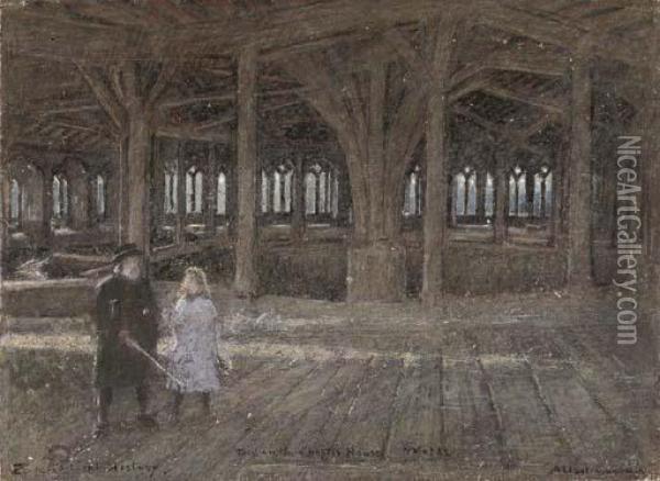 Ecclesiastical History - Chapter House, Wells Cathedral Oil Painting - Albert Goodwin