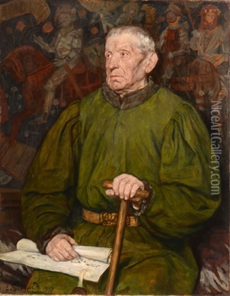The Old Burgomaster Oil Painting - Eduard (Karl-Franz) von Gebhardt