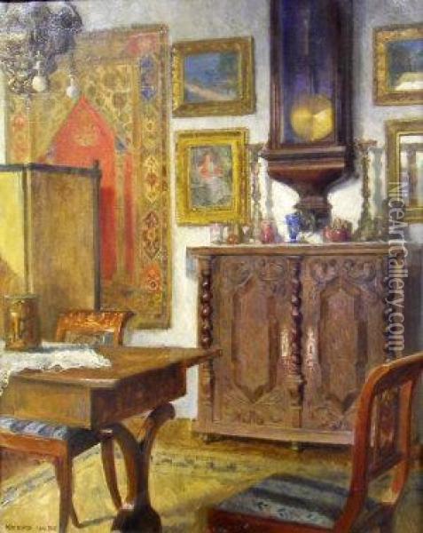 Interior Scene Oil Painting - Imre, Emerich Knopp