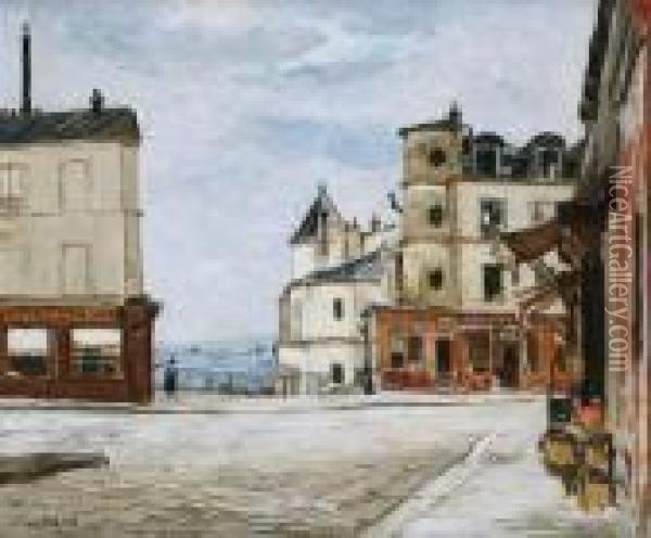 Paris, L'echappee Depuis Montmartre Oil Painting - Marcel Leprin