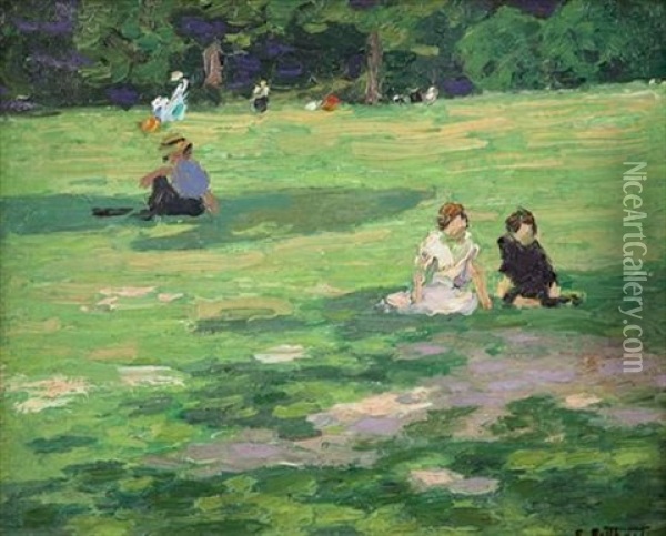 In The Park, No.18 Oil Painting - Edward Henry Potthast