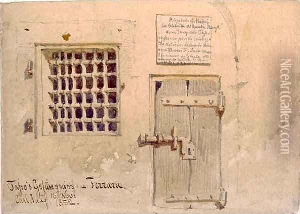 Jassos Prison in Ferrara Oil Painting - Carl Haag