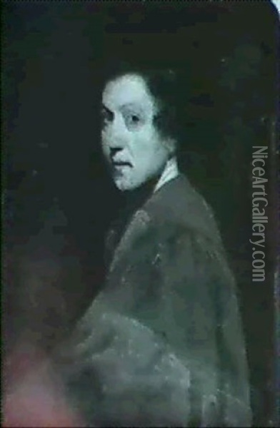Portrait Of Sir Joshua Rey- Nolds P.r.a. Oil Painting - James (Thomas J.) Northcote