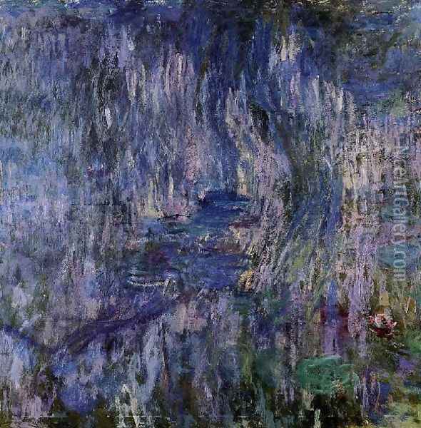 Water Lilies Reflection Of A Weeping Willow61 Oil Painting - Claude Oscar Monet