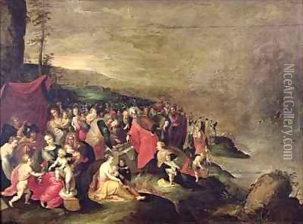 The Crossing of the Red Sea Oil Painting - Frans the younger Francken