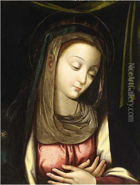 The Madonna Oil Painting - Juan Correa de Vivar