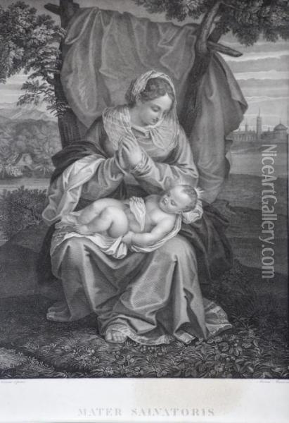 Madonna Con Bambino Oil Painting - Tiziano Vecellio (Titian)