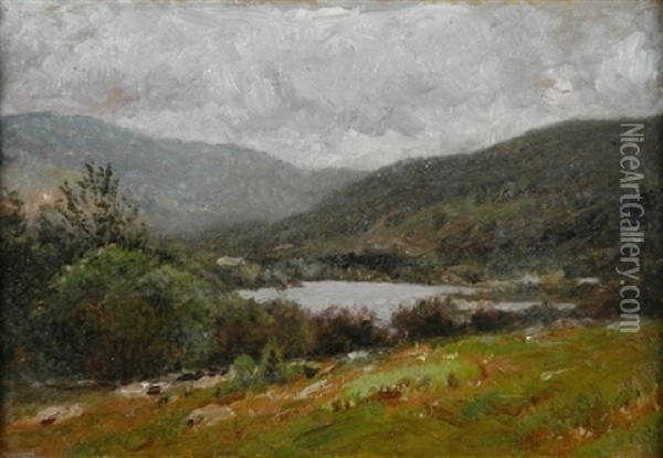 Glimpse Of The Lake Oil Painting - John Bunyan Bristol
