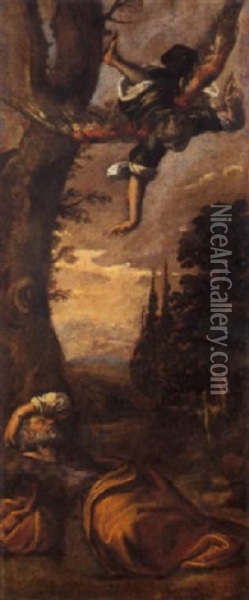 San Giuseppe E L'angelo Oil Painting -  Scarsellino