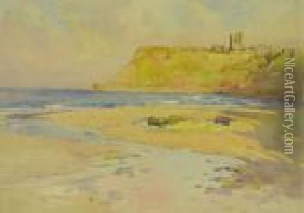 The North Bay Scarborough Oil Painting - Harry Wanless