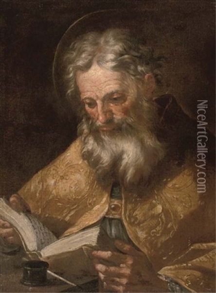 Saint John The Evangelist Oil Painting - Giacinto Brandi