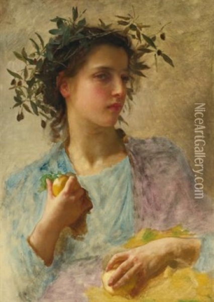 L'ete Oil Painting - William-Adolphe Bouguereau
