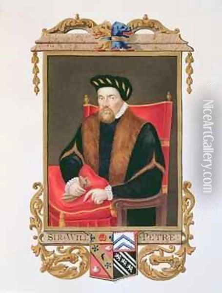 Portrait of Sir William Petre 1505-72 from Memoirs of the Court of Queen Elizabeth Oil Painting - Sarah Countess of Essex