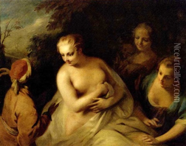 Bathsheba Receiving David's Letter Oil Painting - Jacopo Amigoni