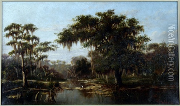 Bayou Study Oil Painting - William Henry Buck