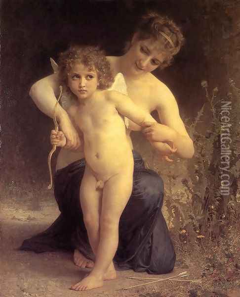 Love Disarmed Oil Painting - William-Adolphe Bouguereau