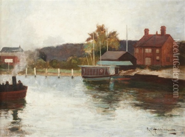 Complete Anglers Rest Oil Painting - Robert Gemmell Hutchison