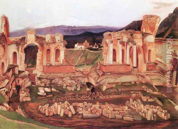 A kis Taormina, 1904 Oil Painting - Tivadar Kosztka Csontvary