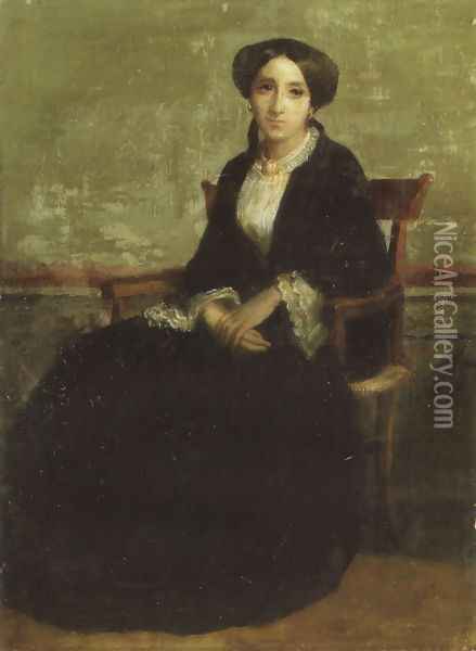A Portrait of Genevieve Bouguereau Oil Painting - William-Adolphe Bouguereau