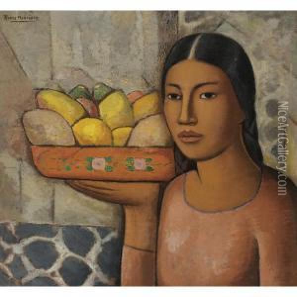 La Joven De Cuernacava Oil Painting - Alfredo Ramos Martinez