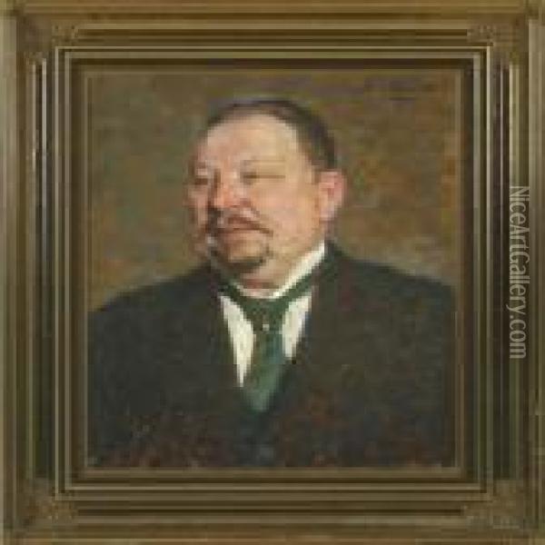 A Portrait Of Richard Wilstrup Oil Painting - Julius Paulsen