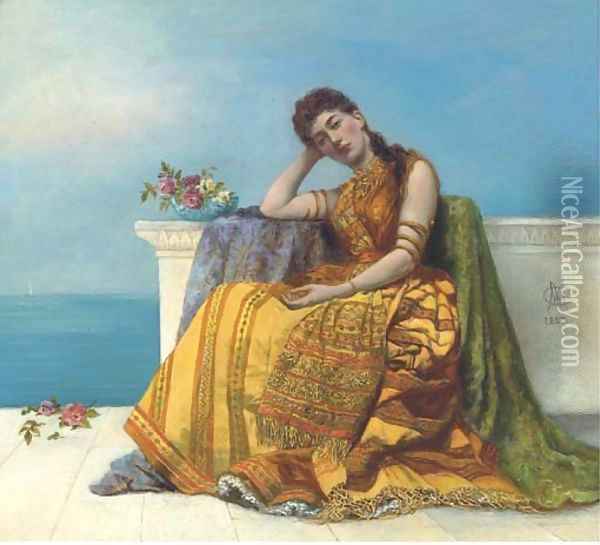 A Grecian muse Oil Painting - Margaret Murray Cookesley
