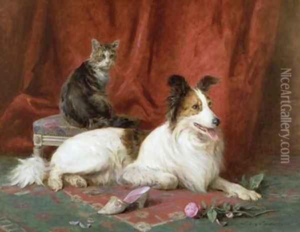 Best of Friends 2 Oil Painting - Louis Eugene Lambert