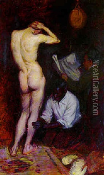 The Rub Down Oil Painting - Philip Leslie Hale