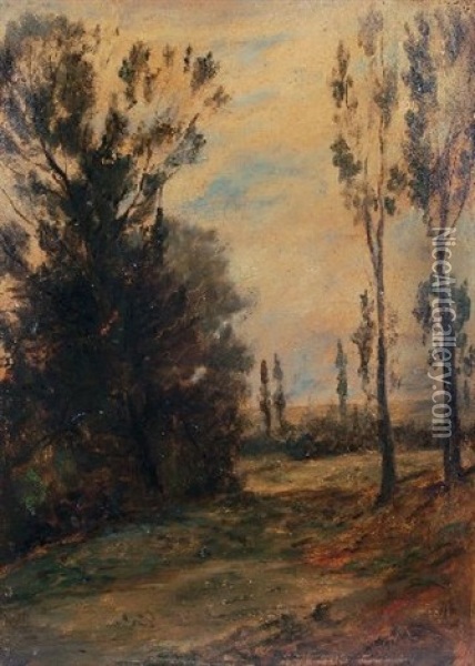 Waldlandschaft Oil Painting - August Hermann Knoop
