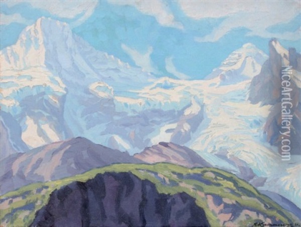 Massif Du Breithorn Oil Painting - Robert Kaemmerer