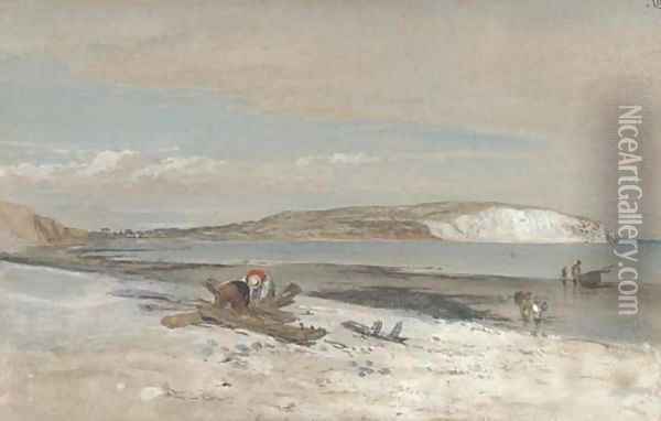 Culver Cliffs, Isle of Wight Oil Painting - William Dyce