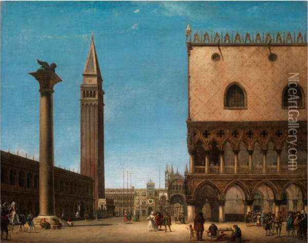 Ansicht Von Venedig Oil Painting - Giuseppe Bernardino Bison