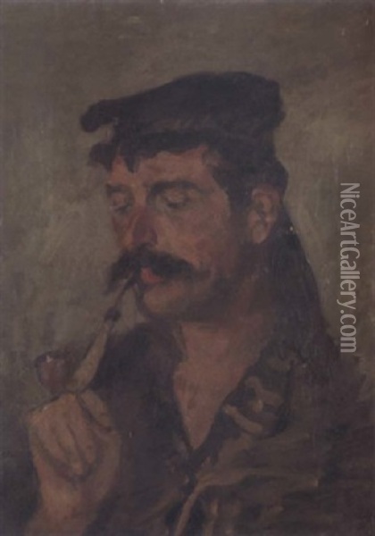 L'infame Fely Oil Painting - Pericles Pantazis
