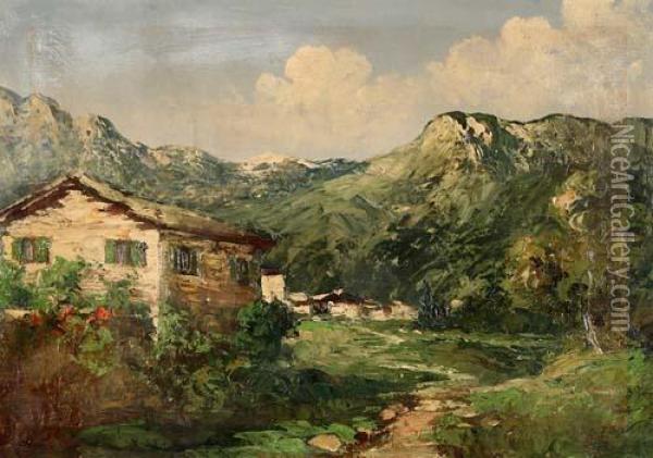 Paesaggio Montano Oil Painting - Ermanno Clara