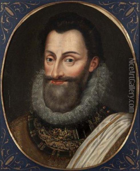 Portrait Du Roi Henri Iv Oil Painting - Jacob Bunel