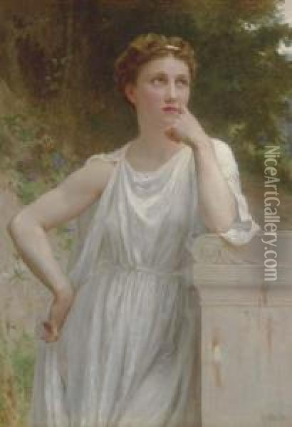 A Wistful Moment Oil Painting - Guillaume Seignac