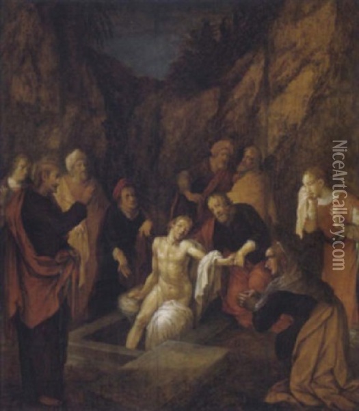Die Erweckung Des Lazarus Oil Painting - David Colyns