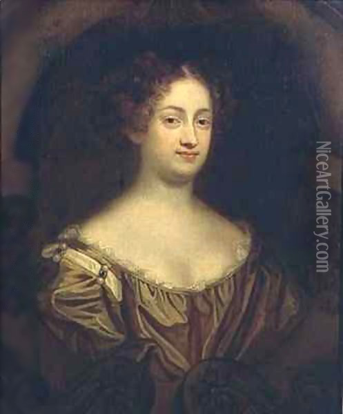 Portrait of Louise Renee Kerouaille, Duchess of Portsmouth and Aubigny (1649-1734) Oil Painting - Mary Beale