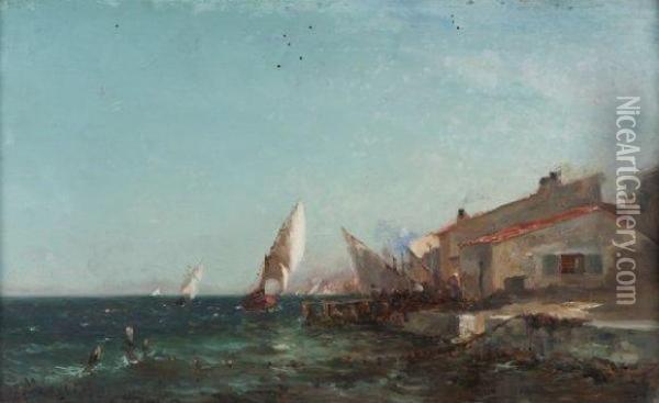 Les Martigues Oil Painting - Andre Maglione